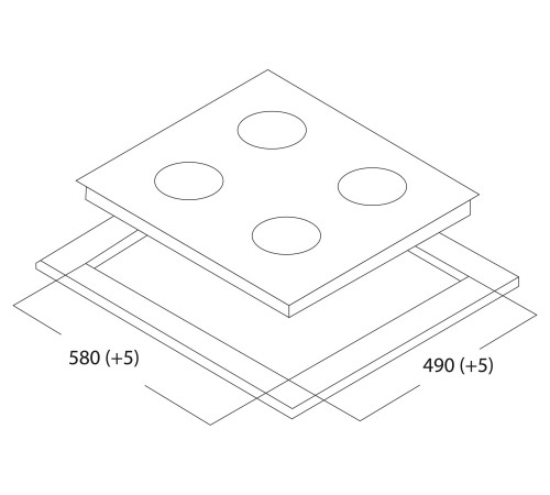 Варочная поверхность Оазис P-SB, черный