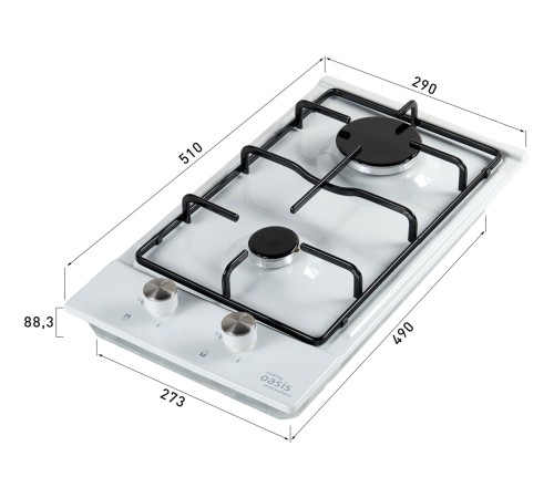 Варочная поверхность Оазис P-MEWGD, белый