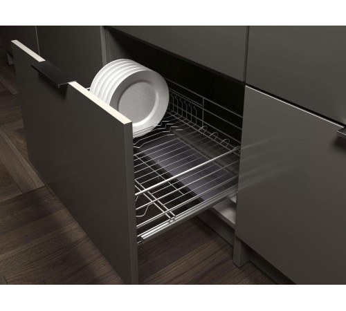 Выкатная корзина - сушка для посуды в базу 800 мм SND-02-800, хром