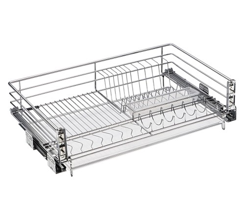 Выкатная корзина - сушка для посуды в базу 800 мм SND-03-800, хром
