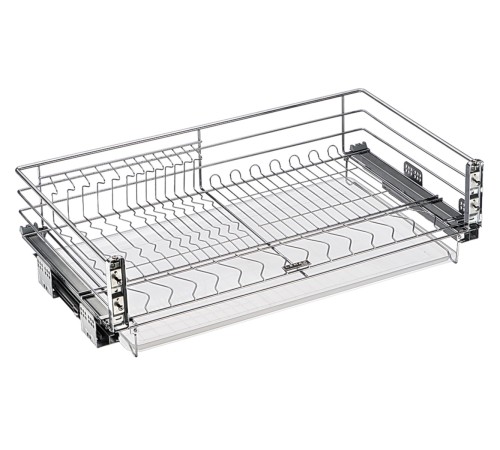 Выкатная корзина - сушка для посуды в базу 800 мм SND-02-800, хром