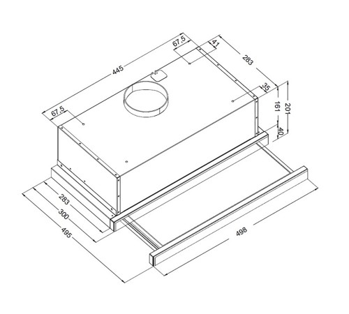 Вытяжка KORTING KHP 5512 GN, черный