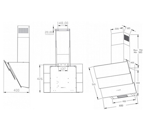 Вытяжка KORTING KHC 68073 GN