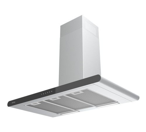 Вытяжка KORTING KHC 9958 XGN, нержавеющая сталь/черное стекло