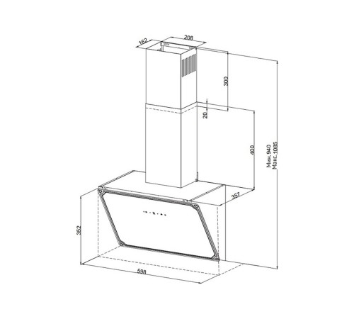 Вытяжка KORTING KHC 69059 RGW