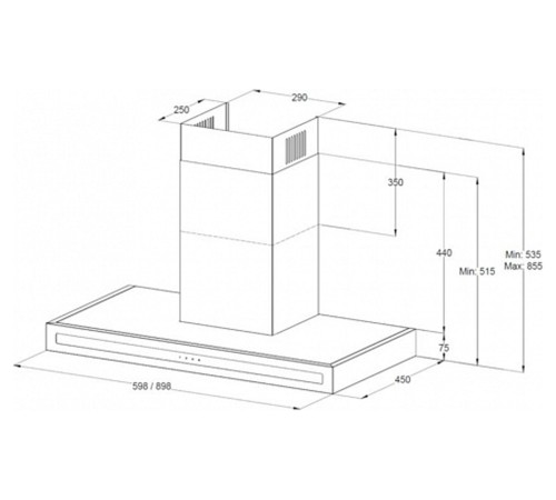 Вытяжка KORTING KHC 6877 N
