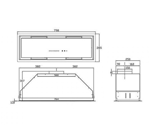 Вытяжка KORTING KHI 9997 GN
