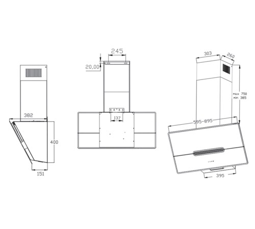 Вытяжка KORTING KHC 91950 GXN