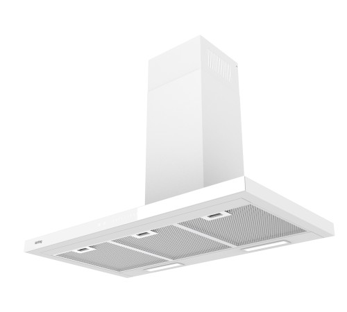 Вытяжка KORTING KHC 9989 GW, белое стекло