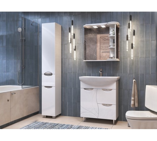 Шкаф навесной с зеркалом Каллао 700 с поворотной полкой