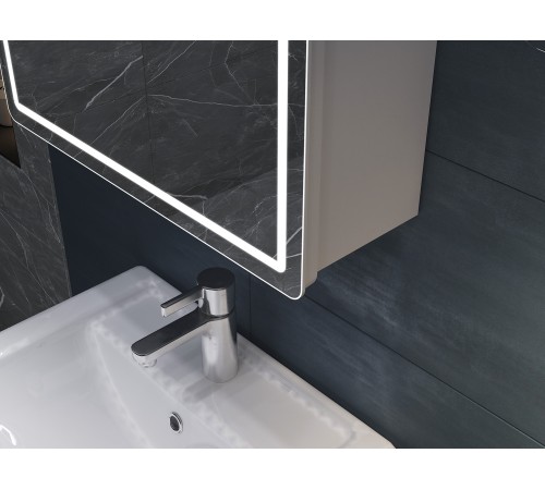 Шкаф навесной Геометрия Комфорт 500 с зеркалом