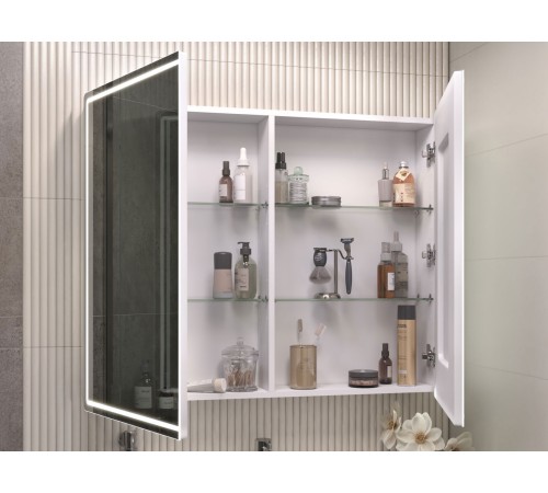 Шкаф навесной Геометрия Классик 1000 с зеркалом