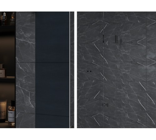 Шкаф навесной Геометрия Комфорт 500 с зеркалом