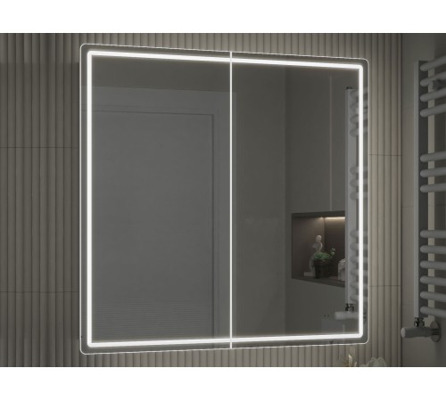 Шкаф навесной Геометрия Классик 1000 с зеркалом