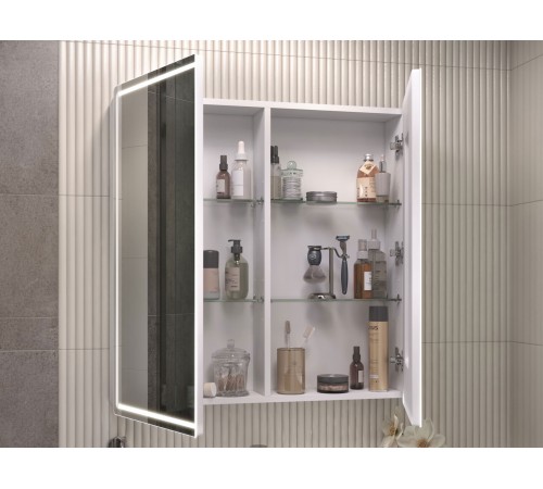 Шкаф навесной Геометрия Классик 1000 с зеркалом