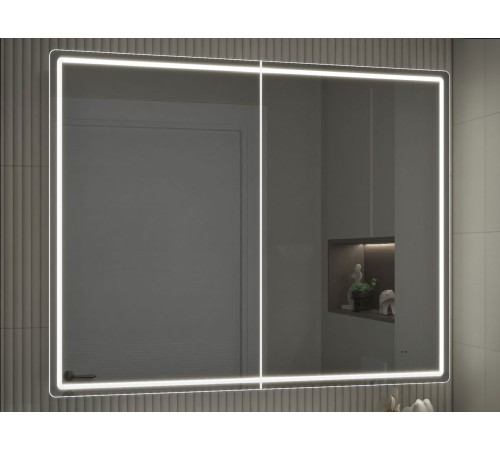 Шкаф навесной Геометрия Классик 1000 с зеркалом