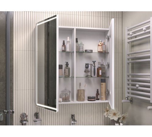 Шкаф навесной Геометрия Классик 1000 с зеркалом