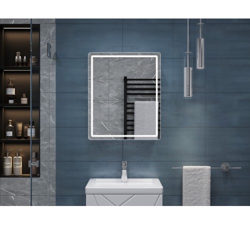 Шкаф навесной Геометрия Комфорт 500 с зеркалом