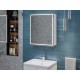 Шкаф навесной Геометрия Комфорт 500 с зеркалом