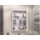 Шкаф навесной Геометрия Классик 1000 с зеркалом