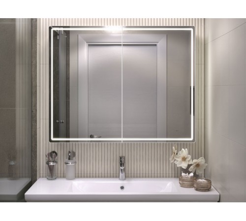 Шкаф навесной Геометрия Классик 1000 с зеркалом