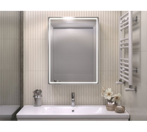 Шкаф навесной Геометрия Классик 1000 с зеркалом