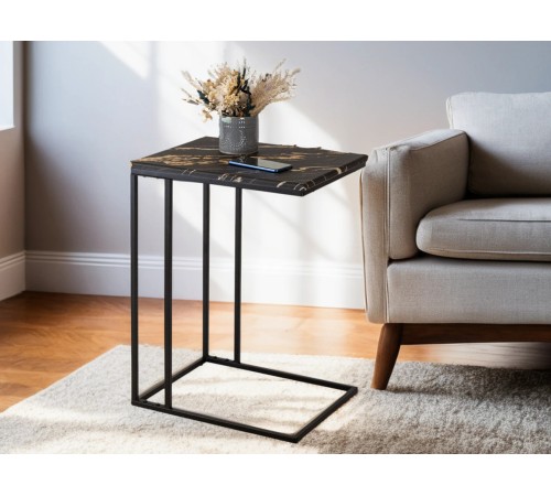 009574 Стол придиванный Бьюти Стайл 30, черный порторо/черный