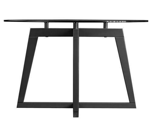 Стол журнальный Рилле 445, серый графит/стекло прозрачное (круг)