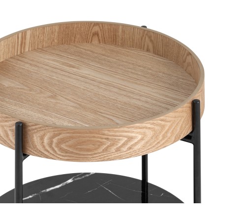 УТ000035347 Стол журнальный Спэйс, гевея/черный