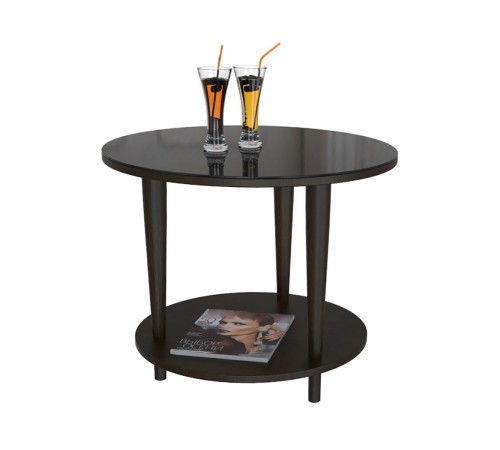 Стол журнальный BeautyStyle 10, венге/стекло черное