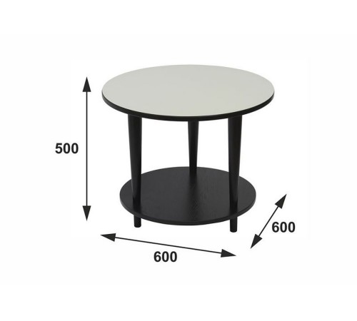 Стол журнальный BeautyStyle 10, венге/стекло черное