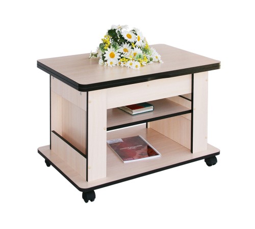 101457 Журнальный столик Корт, дуб беленый