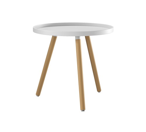 PP0016WBE Стол журнальный Талви, белый/бежевые ножки