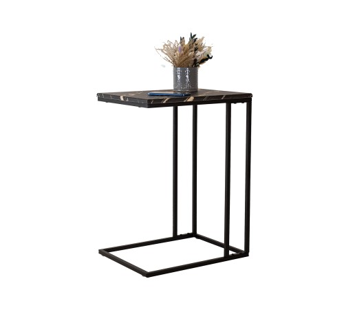 009574 Стол придиванный Бьюти Стайл 30, черный порторо/черный