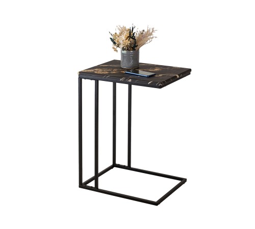 009574 Стол придиванный Бьюти Стайл 30, черный порторо/черный