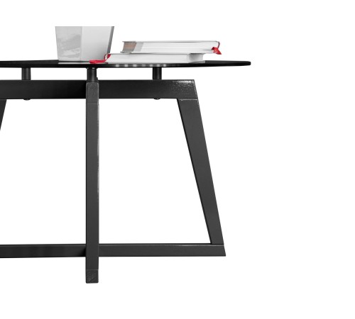 Стол журнальный Рилле 445, серый графит/стекло прозрачное (круг)